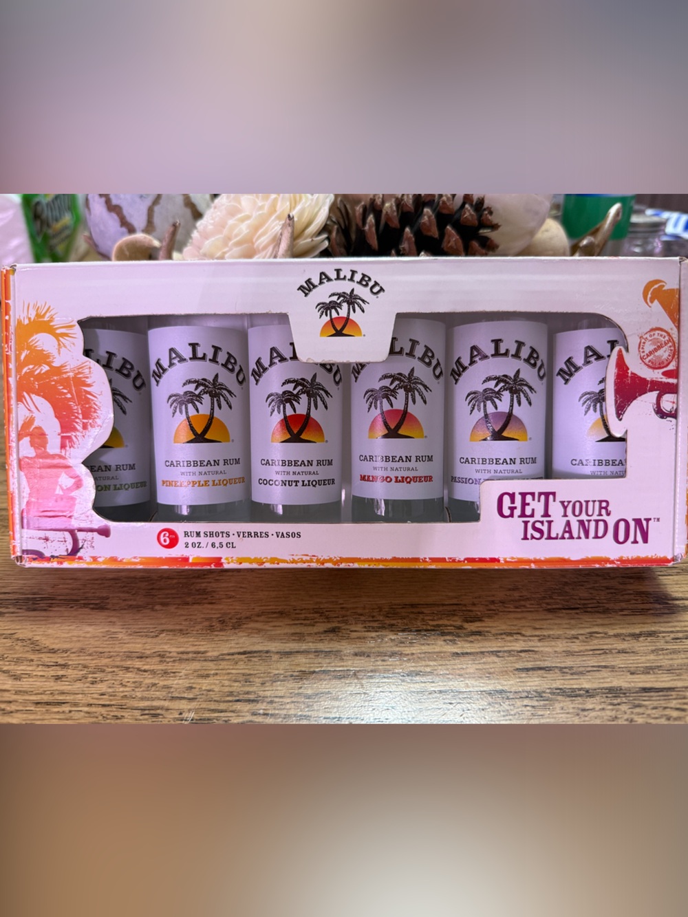 Malibu Rum 6-Piece Tall Shot Glass Set